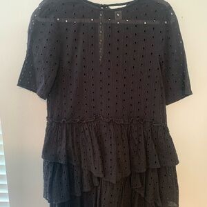 H&M Black Eyelet Dress